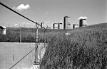 MSCB retaining wall, power plant stacks