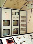 RSL 2 SOCC alarm board, CCTV monitors, console